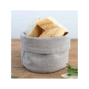 Eco Friendly <b>Grey</b> Rustic Cotton Hand Embroidered Organizer With Textured Finish Perfect <b>For</b> Daily Dining Setup Dining <b>Basket</b> - Product Image 1