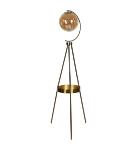 Amber Glass Shade Floor Lamp Wholesale Metal Base Standing <b>Light</b> Manufacturer Custom <b>Globe</b> Glass Floor Lamp OEM ODM - Product Image 5