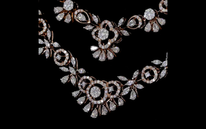 ชุดสร้อยคอเพชรสำหรับปลูกในแล็บดอกไม้สุดหรูพร้อมต่างหูแบบห้อยที่เข้ากันชุดเครื่องประดับสำหรับงานแต่งงานงานเลี้ยง - Product Image 3