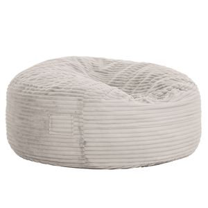 Modern 5 Foot Taupe Round <b>Bean</b> <b>Bag</b> Chair Soft Corduroy Fabric Memory Foam Sofa - Product Image 4