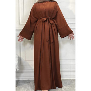 Muslim Women Traditional Abaya Solid Color Casual Breathable Quick Dry High Quality Blank Plain Elegant Floor Length Custom Logo - Product Image 6