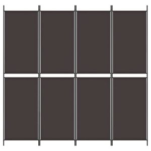 ฉากกั้นห้องผ้าสีน้ำตาล 4 แผง ขนาด 78.7"x78.7" พร้อมฉากกั้น - Product Image 3