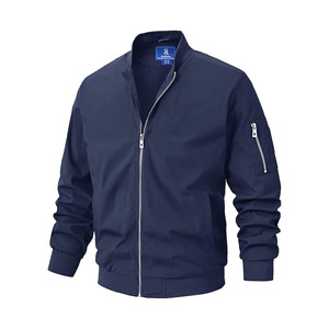 <b>Men</b>’s <b>Lightweight</b> Bomber <b>Jacket</b> Casual Full Zip Spring Fall Windbreaker Coat with Pockets - Product Image 1