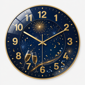 Round Resin Christmas Wall <b>Clock</b> with Snowflake Design Quartz Analog <b>Battery</b> Operated Modern Living Room Decor - Product Image 5