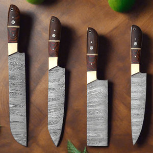 Professional Damascus Steel <b>Kitchen</b> <b>Knife</b> Set Multi Piece Chef <b>Knives</b> With Durable Blade For Chopping Slicing Dicing - Product Image 2