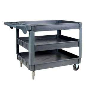 Wholesale Heavy Duty Industrial Utility Service <b>Cart</b> 3 Tier 500LBS Plastic Rolling <b>Cart</b> Four Wheel 360 Swivel Wheels Vietnam Too - Product Image 3