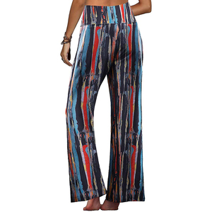 Pantalones Anchos de Cintura Alta para Mujer, Largos, Sólidos, 100% Algodón, Transpirables, Corte Regular, Casuales, Otoñales, con Cintura Elástica - Product Image 6