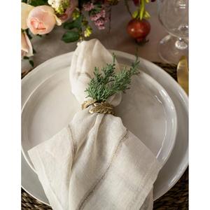 Anneaux de serviette en laiton doré en forme de cloche, décoration de table de Noël, design classique, cadeau de luxe, anneaux de serviette à nœud pour la décoration de la table - Product Image 6