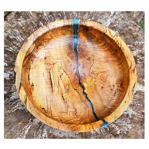 Tazón Único Hecho a Mano de Resina Epoxi y Madera con Diseño de Resina Fluida, Libre de BPA, Ecológico, para Interiores Modernos - Product Image 3