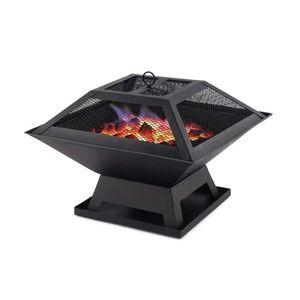 Moderna Brasera Cuadrada Pequeña para Interiores y Exteriores, Mesa de Acero Portátil para Barbacoa, Chimenea Elegante con Combustible de Alcohol para Fiestas - Product Image 2