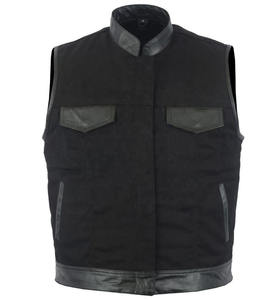 Chaleco de Mezclilla de Algodón con Botones para Motociclistas, de Alta Calidad, para Invierno, para Hombre, Venta al Por Mayor - Product Image 1