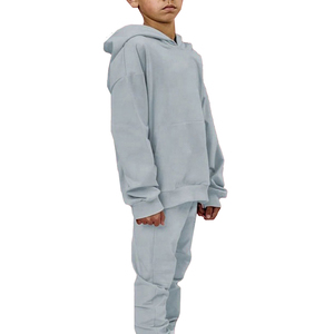 Conjunto Deportivo Personalizado al por Mayor para Niños, Sudadera con Capucha de Algodón, Ropa Deportiva para Niños y Niñas, 2 Piezas, Trajes para Correr para Niños con Servicio OEM - Product Image 4