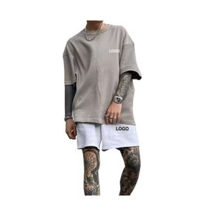 Ensembles d'été décontractés pour hommes : T-shirt et short, survêtement de sport coloré, ensembles amples, tailles variées - Product Image 5