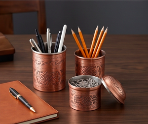 Container Set In Copper With <b>Vintage</b> Design Perfect For Handmade Kitchenware And Utensil Storage Containers Metal Jars - Product Image 6