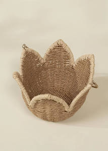 Sisu Handicraft Elegant <b>Flower</b> Shape Natural Seagrass Storage <b>Basket</b> Handmade Vietnam Eco-Friendly Design Multifunctional Home - Product Image 4