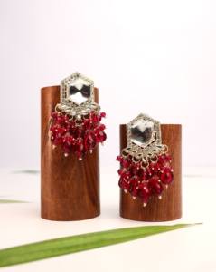 Pendientes Colgantes de Diseño Novedoso al por Mayor, con Perlas de Imitación, Geométricos, Hexagonales, con Cuentas, de Aleación de Zinc, Chapados en Oro, a la Moda - Product Image 1