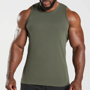 OEM Private Label Men's Wear Premium Gym Stinger <b>Vests</b> Knitted Cotton Quick Dry Breathable Sleeveless <b>Stringers</b> Tank Tops - Product Image 6