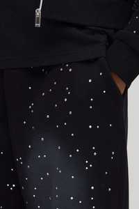 Survêtement d'hiver tendance |   Ensemble jogging en molleton de coton à capuche pour homme |   Logo personnalisé en strass, délavé à l'acide, écologique - Product Image 5