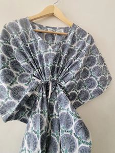 Exquisito Kimono Estampado con Diseño Floral, 100% Algodón, para Mujer, Verano, Transpirable, Ecológico, Cuello en V, Estilo Boho, Ropa de Estar por Casa - Product Image 3