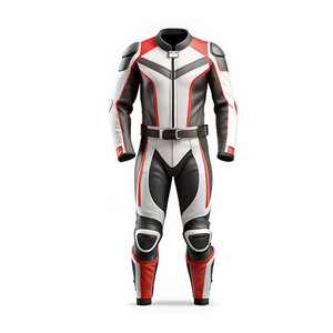 Combinaison de moto personnalisée OEM en cuir véritable avec protection CE, prix abordable, pour motards professionnels - Product Image 5