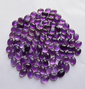 Ametyste naturelle ovale cabochon à dos plat AA Plus, pierres précieuses calibrées pour la fabrication de bijoux - Product Image 2