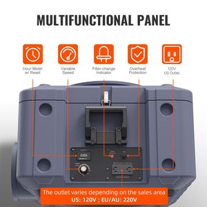 Depuratore d'Aria a Pressione Negativa Impilabile 550 CFM con Filtrazione a 3 Stadi MERV10, Carbonio e HEPA H13 - Attrezzatura per la Purificazione dell'Aria - Product Image 3
