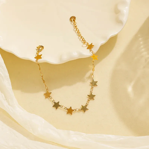 Pulsera Pentagrama Unisex con Cadena Hecha a Mano en Acero Inoxidable 304 con Baño de Oro de 18K - Product Image 2