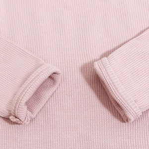 Ropa Infantil de Marca Privada Personalizada de Fábrica, Pijama de Bambú Suave con Textura Waffle en Azul y Amarillo, Conjunto de Ropa para Bebé - Product Image 5