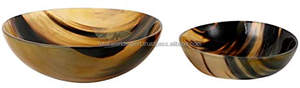 100% bol en corne de boeuf écologique de qualité naturelle taille personnalisée polie pour la vaisselle de mariage à la maison de Falak World Export - Product Image 4