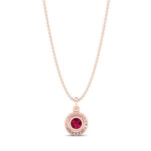REYES Factory Direct Sale 925 Sterling <b>Silver</b> Moissanite Jewelry Round Brilliant Cut 2.73 Carat Ruby Gemstone Pendant <b>Necklaces</b> - Product Image 4