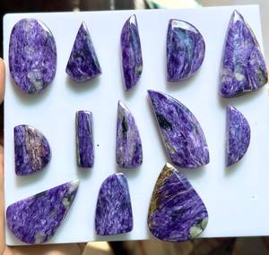 Natural Russian Charoite Loose Gemstone Swirl Purple Cabochon Flatback Wholesale Gemstones for Fine Jewelry Making - Product Image 6