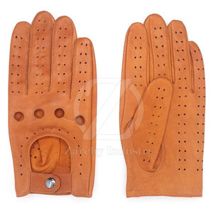 Gants de conduite en cuir antidérapants à sangle de poignet réglable, confortables toutes saisons, en promotion en ligne - Product Image 2