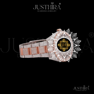Montre personnalisable de luxe pour homme, style hip-hop, bracelet en acier inoxydable, cadran 41 mm, diamants Moissanite VVS mélangés, mouvement à quartz - Product Image 2
