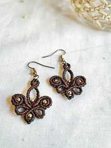 Pendientes de Macramé Hechos a Mano con Piedras Preciosas Rosas, Pendientes Colgantes Boho, Joyería Étnica de Piedra Natural, Accesorios de Moda Florales - Product Image 4