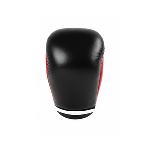Gants de boxe pour l'entraînement et le sparring, en cuir PU rouge et noir, avec paume ventilée et fermeture Velcro à boucle et crochet pour le poignet - Product Image 6