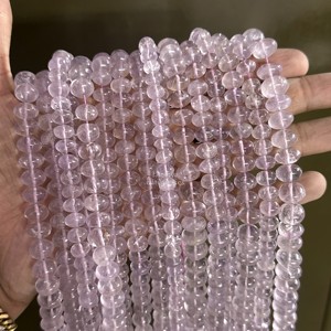 Grandes perles rondes lisses en améthyste rose, brins de 16 pouces, 9 mm 10 mm, perles en améthyste naturelle pour la fabrication de bijoux, vente en gros - Product Image 3