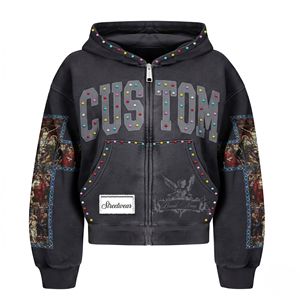 Fournisseur en gros de sweats à capuche vierges en molleton épais, personnalisables par impression, pour marques de streetwear, direct usine - Product Image 5