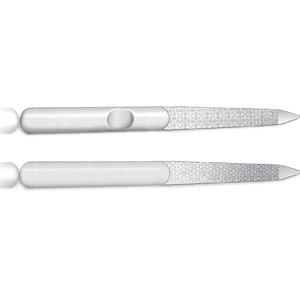 Lime à ongles double face en acier inoxydable, grain 180, pour ongles naturels et artificiels, manucure, pédicure, usage en salon - Product Image 1