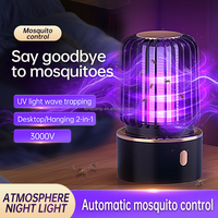 Oplaadbare LED Retro Dual-Purpose elektrische schokzuigende muggenlamp Waterdichte draagbare campinglantaarns voor binnen