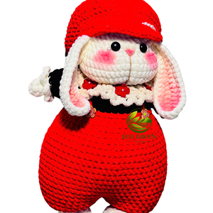 Muñeco de Peluche de Conejo y Oveja Hecho a Mano, Lindo Juguete de Peluche de Algodón Amigurumi, Regalo para Niños, Decoración para Cuarto de Bebé - Product Image 4
