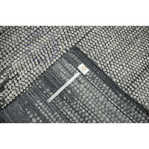 พรมของศิลปินพรมมือแบบชาวสวีเดนพรมทรง kilim ขนาด52 "ดีไซน์รังผึ้งสีดำและสีเงินสำหรับตกแต่งห้องนั่งเล่นหรือห้องนอน - Product Image 1