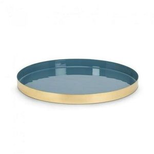 Nouvelle collection DECO HOME : Plateau de service industriel fait main en émail, décoratif, coloré, motif floral/fruit, assiette décorative en métal. - Product Image 2