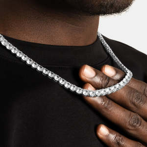 6MM Round Cut Moissanite Tennis Necklace VVS1 D Color 925 Sterling Silver <b>Iced</b> <b>Out</b> <b>Chain</b> - Product Image 3
