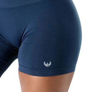 Shorts de sport pour femmes, bleu marine, taille mi-haute, extensibles, compressifs, pour l'entraînement, le fitness, les activités sportives, vêtements de sport confortables - Product Image 6