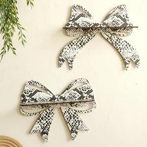 ชั้นวางของติดผนังรูปทรงโบว์ทันสมัย ชั้นวางของตกแต่งไม้แบบลอยตัว สไตล์บ้านไร่หรูหรา ชั้นวางของติดผนังสำหรับจัดเก็บของในบ้าน - Product Image 1