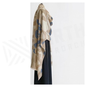 Women's NORTH APPROACH <b>Silk</b> Scarf Floral Print Elegant Multi-Functional Long Square Shawl All Seasons Daily Wear Accessory - Product Image 3