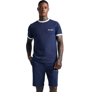 ชุดลำลองฤดูร้อนสำหรับผู้ชาย 2 ชิ้น เสื้อโปโลแขนสั้นและกางเกงขาสั้น พิมพ์ลายดิจิทัล ผ้าถัก แห้งเร็ว ชุดกีฬากลางแจ้ง - Product Image 5