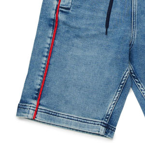 Short en jean premium pour garçons, en coton extensible, doux, confortable, durable, bleu délavé classique, élégant, décontracté, pour l'été, tendance - Product Image 3