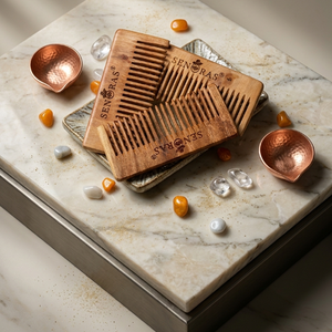 Peigne en bois de Neem professionnel Senoras |   Masseur manuel non électrique pour le corps et le cuir chevelu, soin raffermissant de la peau - Product Image 2