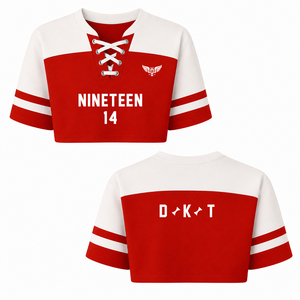เสื้อสเวตเชิ้ตวาร์ซิตี้แบบกำหนดเองปี 2026 สีแดง แรงบันดาลใจจากพี่น้องหญิงสาว สไตล์วิทยาลัย ตัวอักษรกรีก คอวี แบบสวมหัว OEM เสื้อกีฬาสำหรับทุกเพศ - Product Image 5